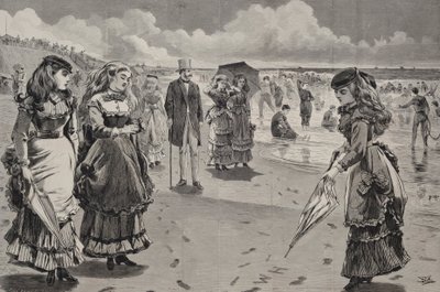 Der Strand von Long Branch, veröffentlicht als Kunstbeilage zu Appletons Journal, 21. August 1869 von Winslow Homer
